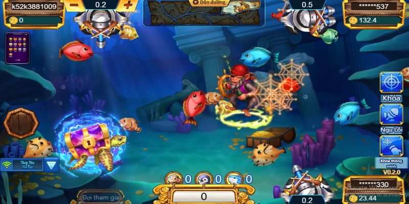 Giao diện trò chơi YGR Cướp Biển Đi Câu" (Pirates Fishing)