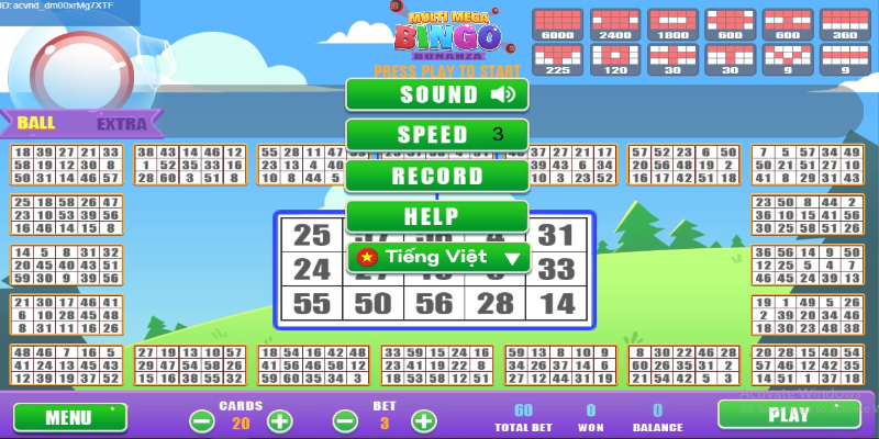 Mẹo Chơi "Multi Mega Bingo Bonanza" Để Dễ Trúng Thưởng
