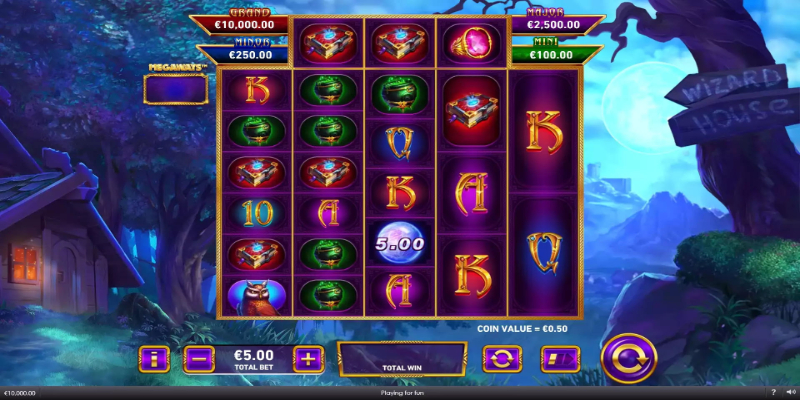Giới thiệu game "Blue Wizard Megaways" (tạm dịch: Phù Thủy Áo Xanh Megaways)